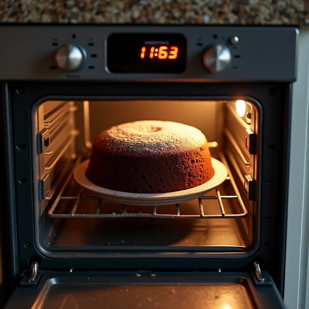 Box Cake Mix Recipes with Chocolate Instant Pudding Dessert - Step 6: Bake the Cake