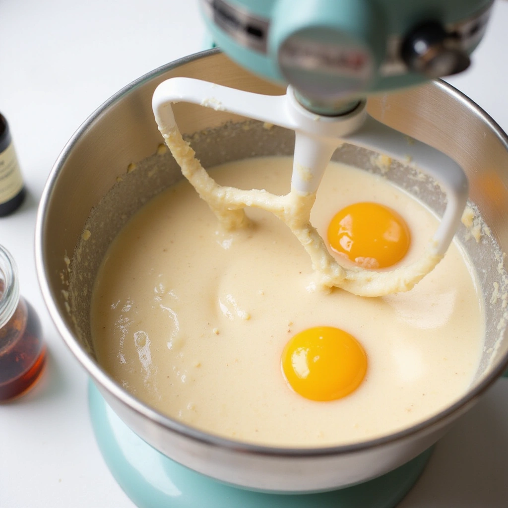 Chocolate Chip Cookies with Nuts Recipes Classic and Crunchy - Step 3: Add Eggs and Vanilla