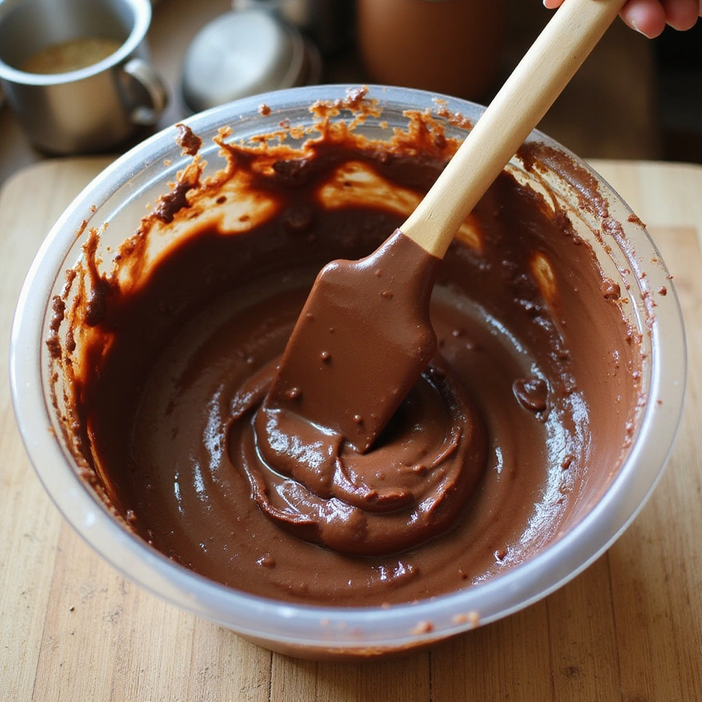 Chocolate Crinkle Cookies from Cake Mix Easy Recipe - Step 2: Mix the Base