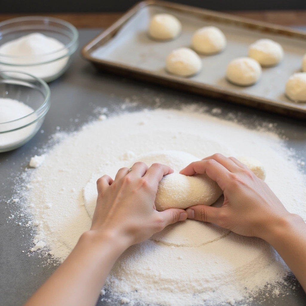 Chocolate Crinkle Cookies from Cake Mix Easy Recipe - Step 6: Coat the Dough Balls