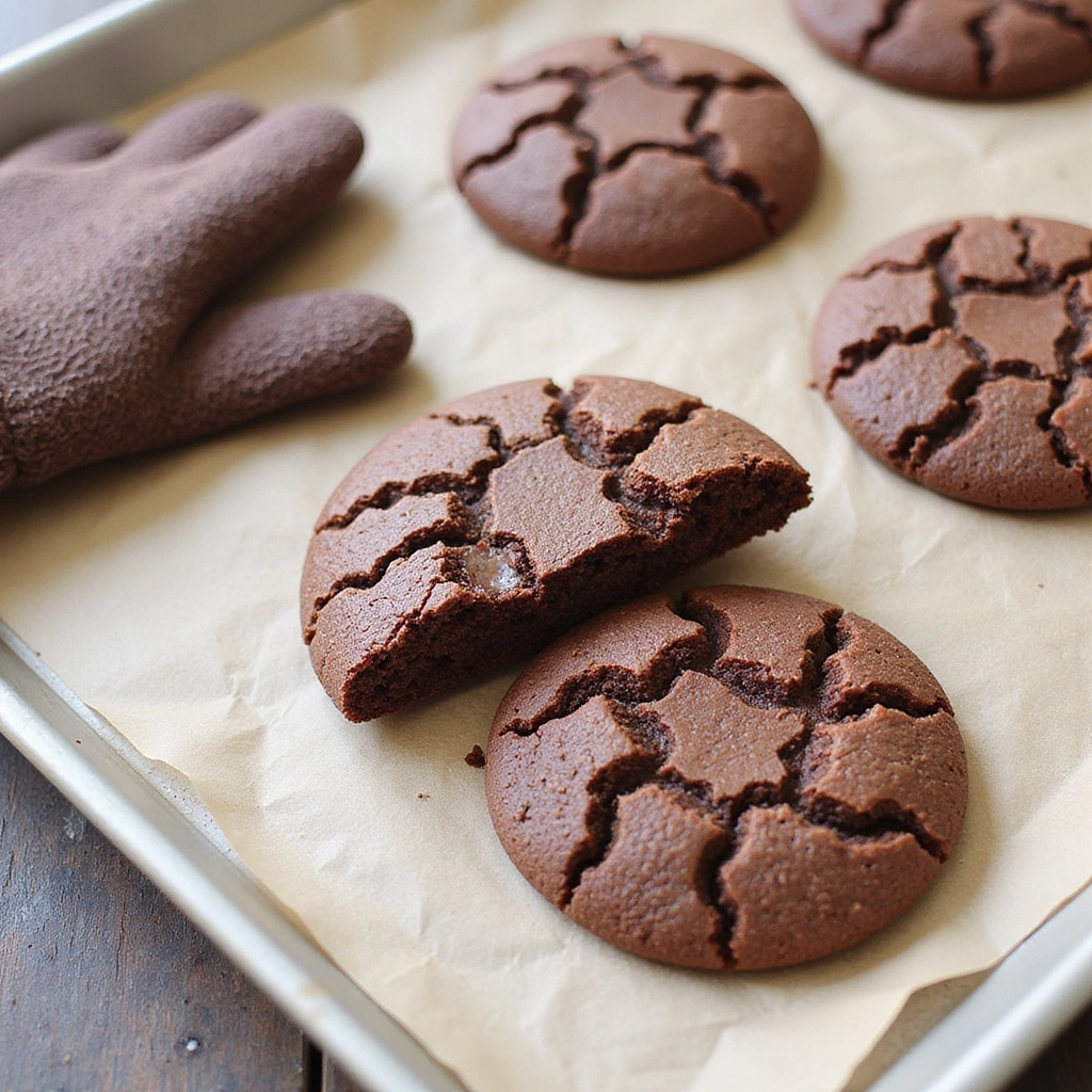 Chocolate Crinkle Cookies from Cake Mix Easy Recipe - Step 7: Bake the Cookies