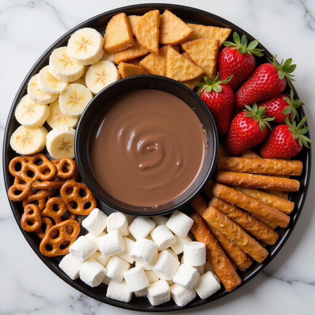 Chocolate Fondue Recipes Melting Pot Peanut Butter Delight - Step 5: Prepare Dipping Items