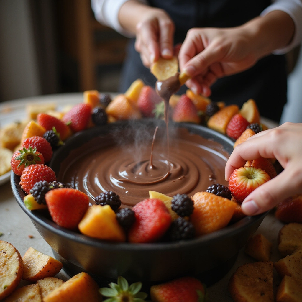 Chocolate Fondue Recipes Melting Pot Peanut Butter Delight - Step 7: Maintain Temperature