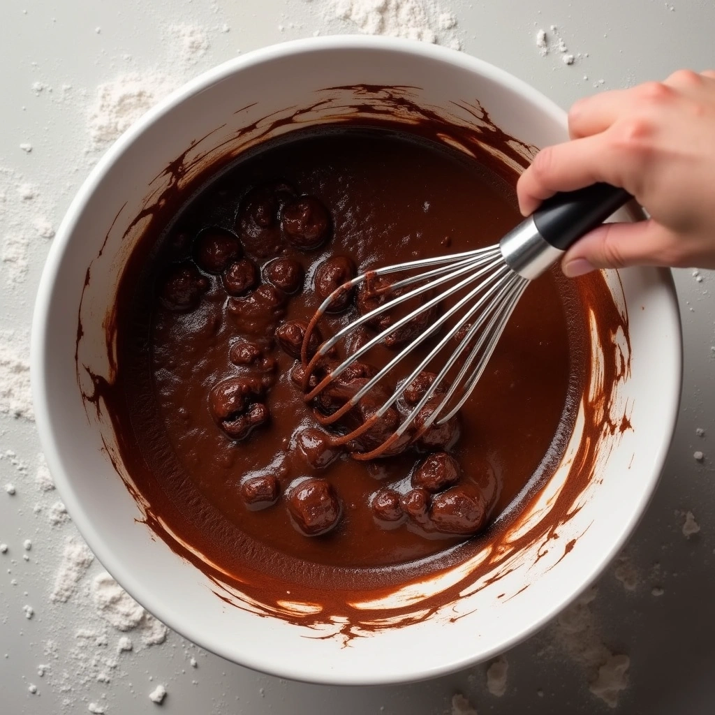 Chocolate Muffins from Cake Mix Recipes Quick and Easy - Step 3: Mix Dry Ingredients