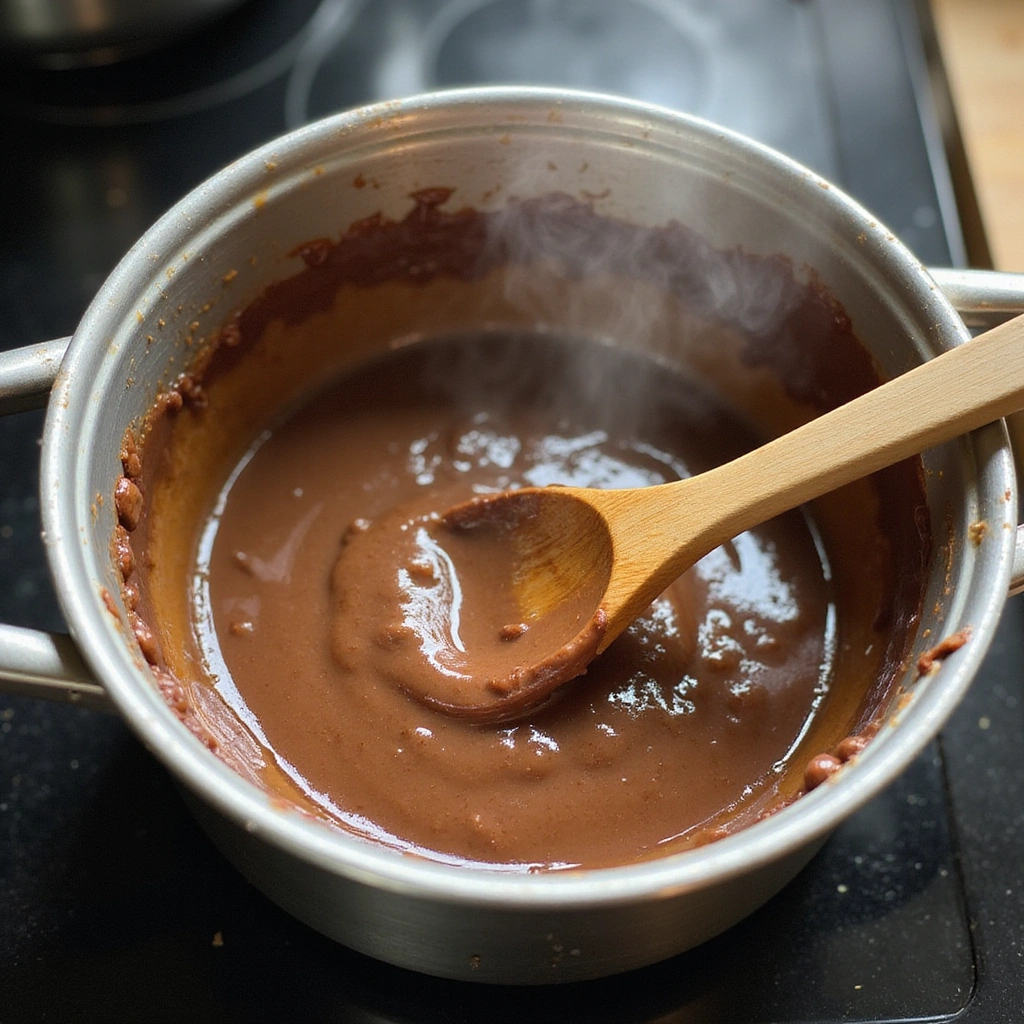 Chocolate Peanut Butter Chex Mix Recipes Crunchy Sweet Snack - Step 2: Melt Peanut Butter and Chocolate