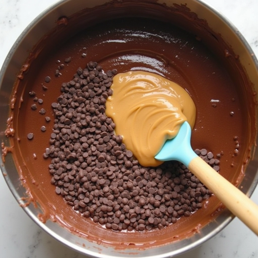 Chocolate Peanut Butter Dump Cake Recipes Quick and Delicious - Step 4: Add Peanut Butter and Chocolate Chips