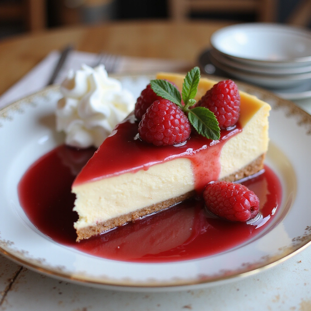 Copycat Cheesecake Factory White Chocolate Raspberry Recipe - Step 8: Serve the Cheesecake