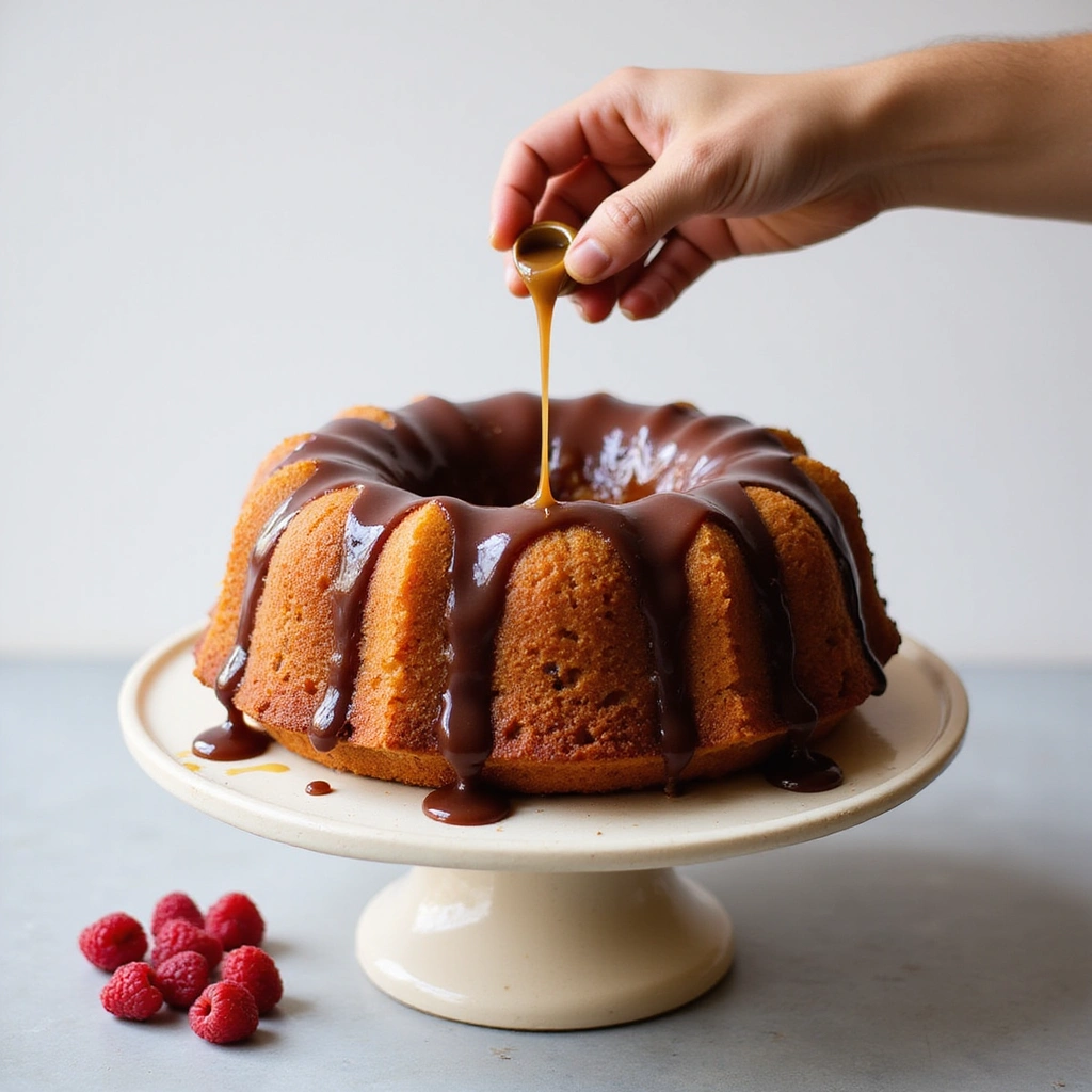 Copycat Nothing Bundt Cake White Chocolate Raspberry Recipe - Step 11: Drizzle the Glaze
