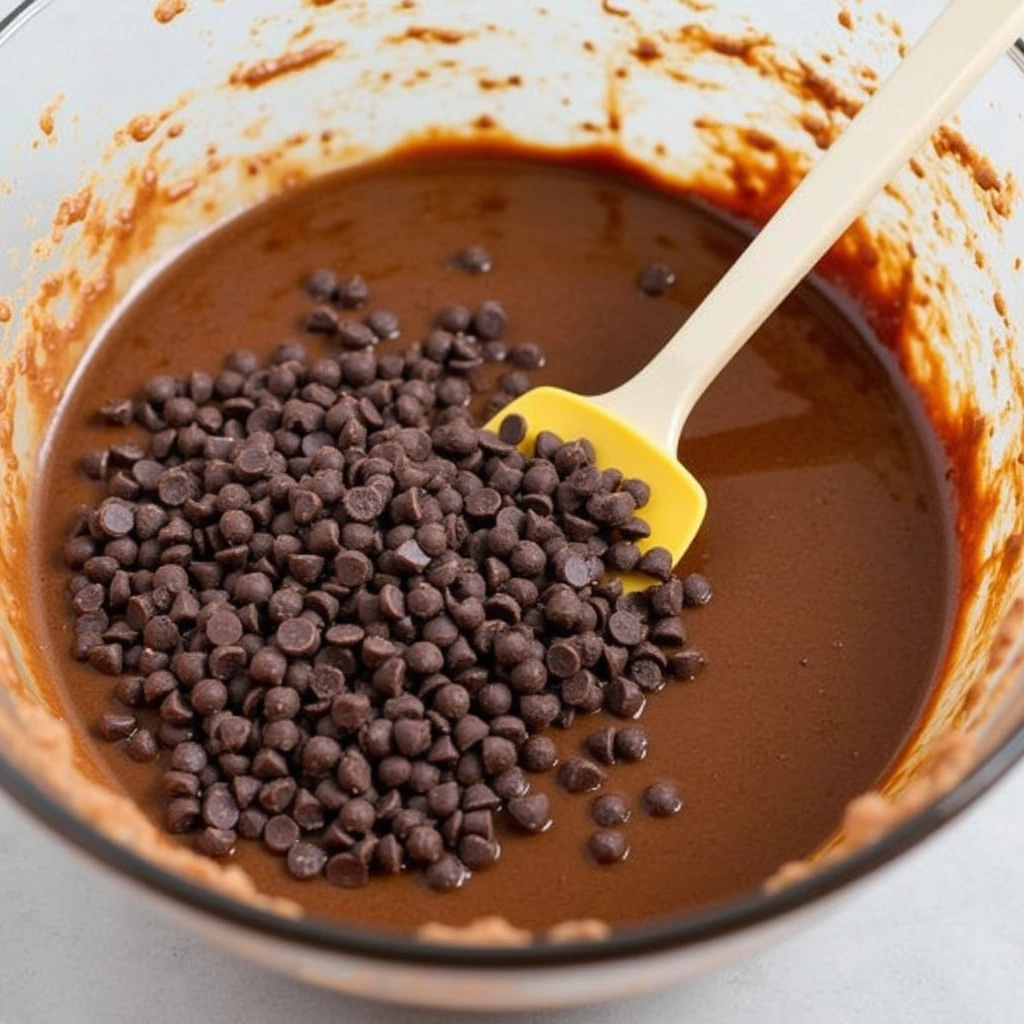 Doctored Up Chocolate Cake Mix Recipes Rich and Moist - Step 6: Fold in the Chocolate Chips