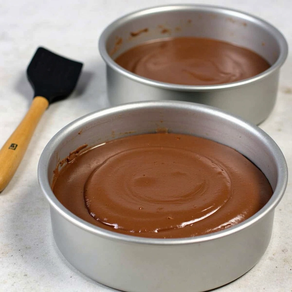 Doctored Up Chocolate Cake Mix Recipes Rich and Moist - Step 7: Pour Batter into Pans