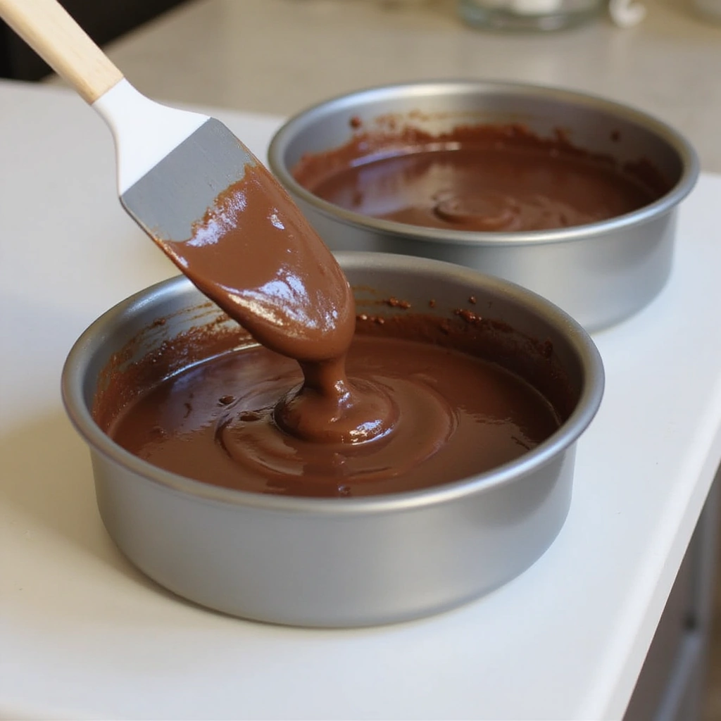 Duncan Hines Chocolate Cake Mix Recipes for Any Occasion - Step 5: Pour Batter into Pans