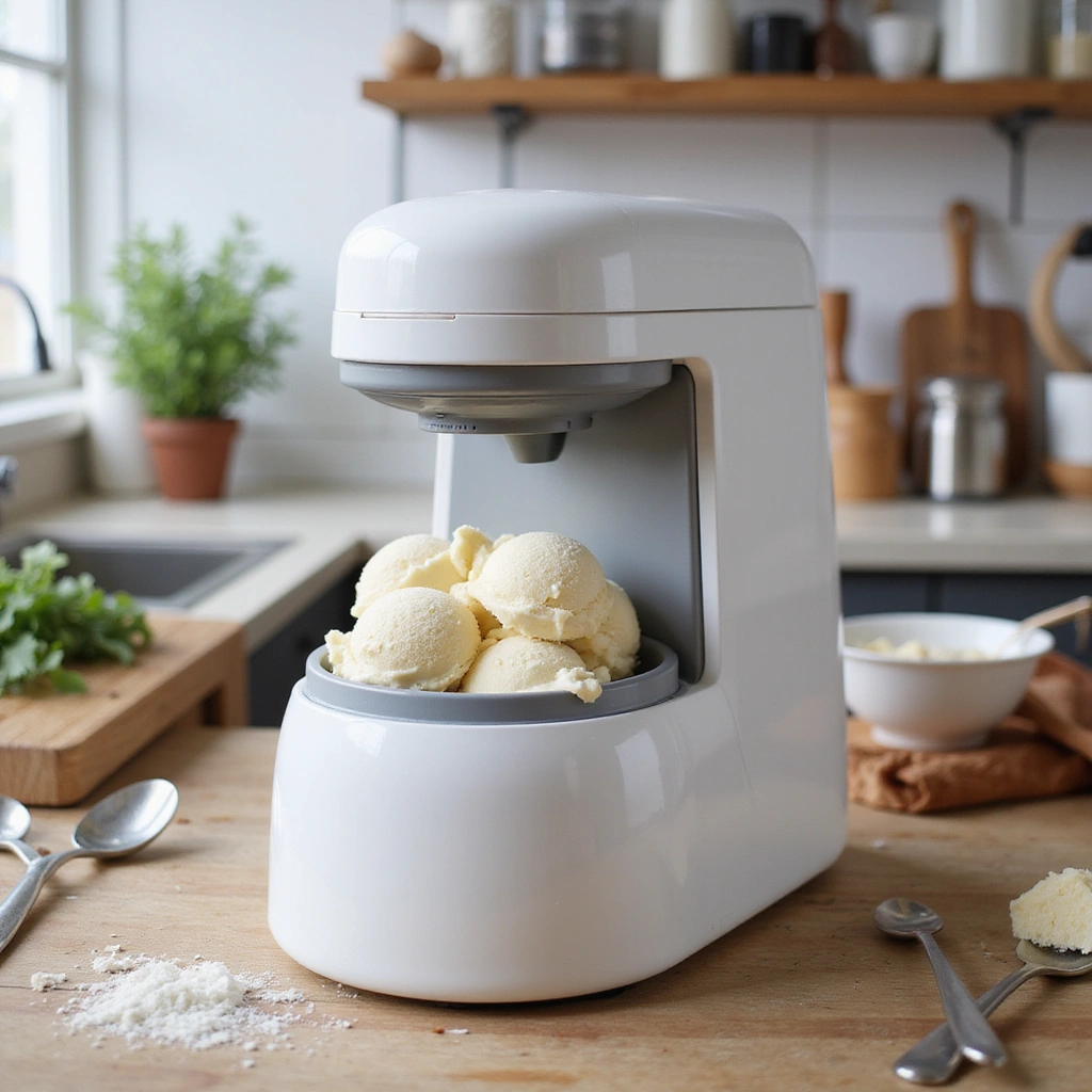 Homemade Mint Chocolate Chip Ice Cream Recipe Creamy and Fresh - Step 4: Prepare the Ice Cream Maker