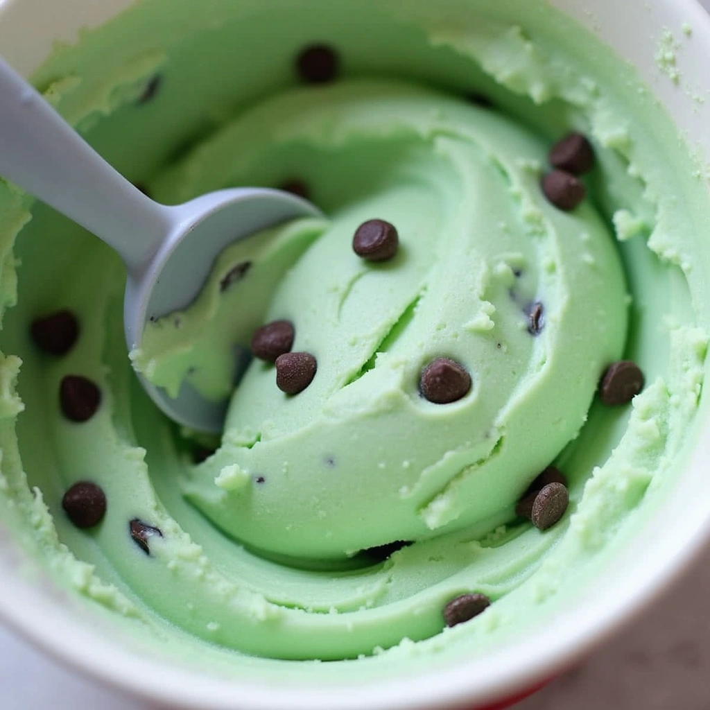 Homemade Mint Chocolate Chip Ice Cream Recipe Creamy and Fresh - Step 6: Fold in Chocolate Chips