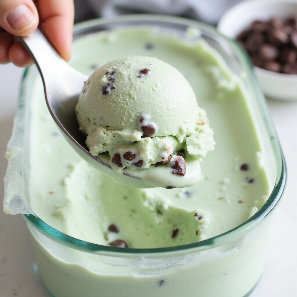Homemade Mint Chocolate Chip Ice Cream Recipe Creamy and Fresh - Step 7: Transfer to Container