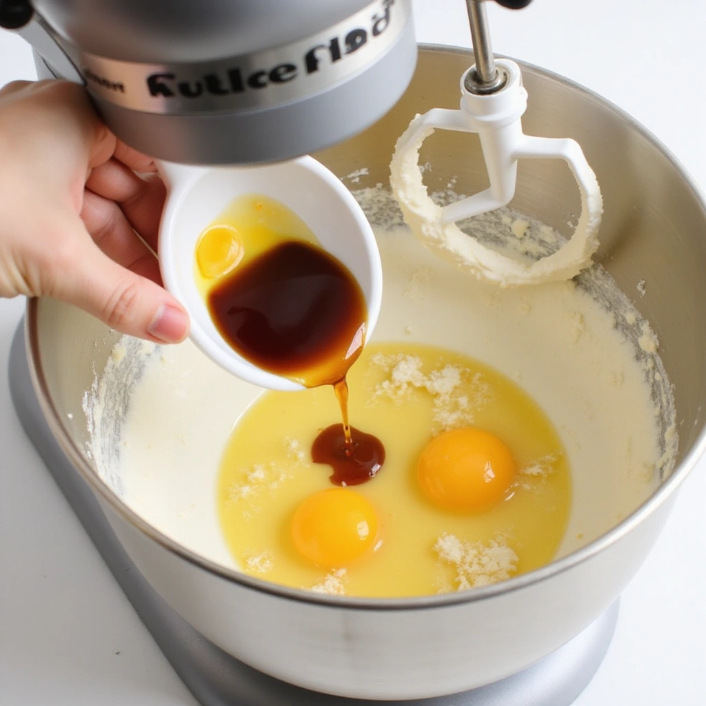 KitchenAid Mixer Recipes Chocolate Chip Cookies Perfectly Baked - Step 3: Add Eggs and Vanilla
