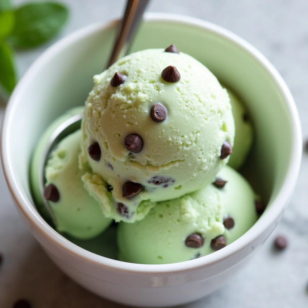 Ninja Creami Ice Cream Recipes Mint Chocolate Chip Homemade Step 6 Add Chocolate Chips