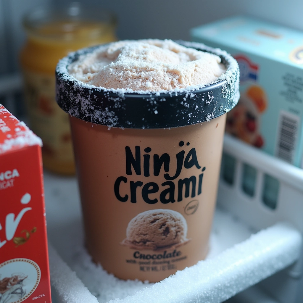 Ninja Creami Ice Cream Recipes with Fairlife Chocolate Milk - Step 3: Freeze the Ice Cream Base