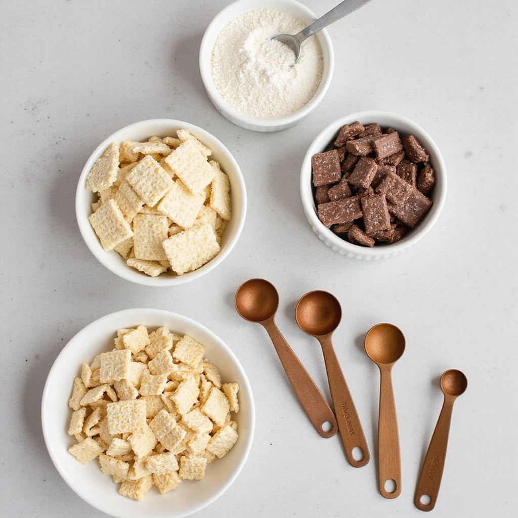 White Chocolate Chex Mix Recipes Sweet Holiday Favorite - Step 1: Gather Ingredients