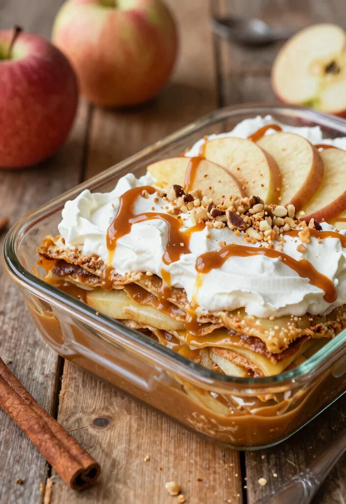 10 Dessert Lasagna Recipes for Easy Layered Sweets - 10. Caramel Apple Lasagna 1