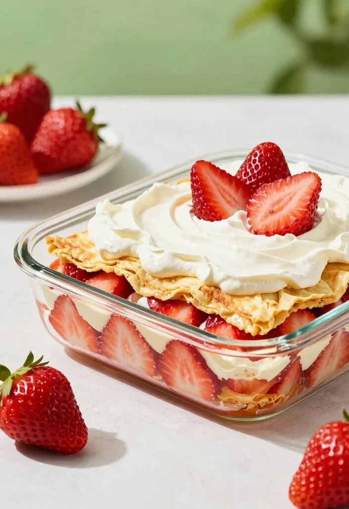 10 Dessert Lasagna Recipes for Easy Layered Sweets - 2. Fruity Strawberry Shortcake Lasagna 1