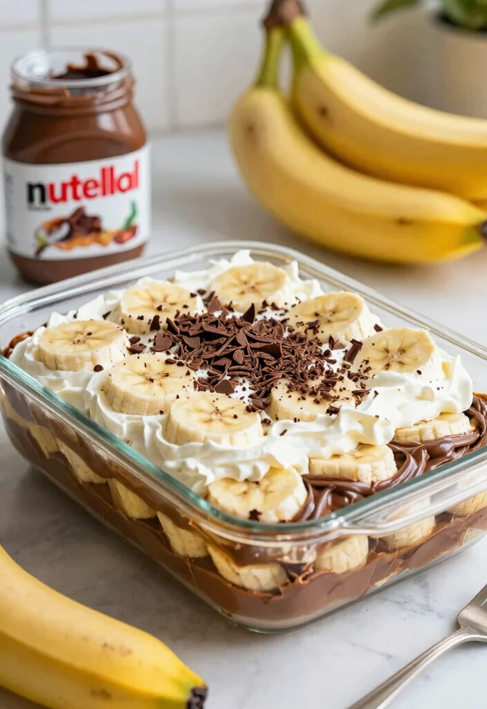 10 Dessert Lasagna Recipes for Easy Layered Sweets - 6. Nutella and Banana Lasagna 1