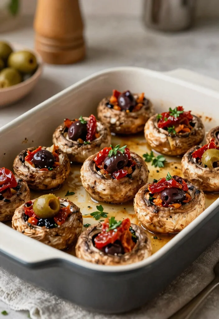 10 Dinner Party Starter Recipes That Impress Guests - 9. Mediterranean Stuffed Mushrooms 1