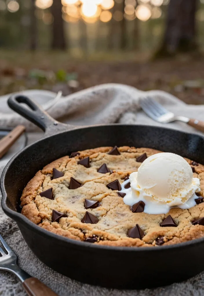 10 Dutch Oven Dessert Recipes for Cozy Baked Sweets - 1. Chocolate Chip Cookie Skillet 1