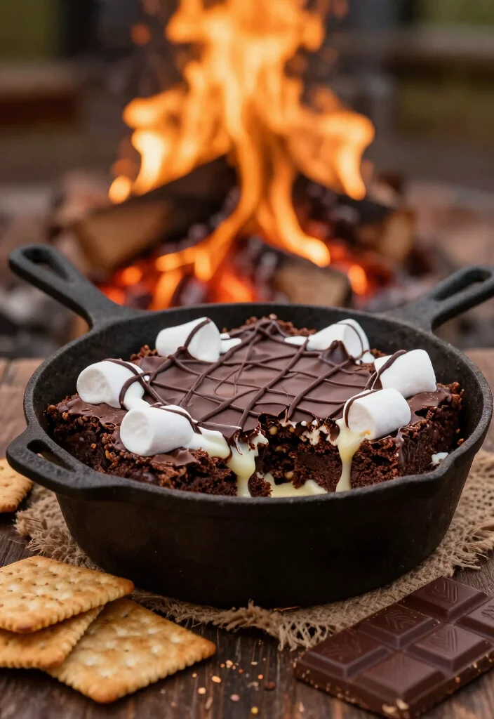 10 Dutch Oven Dessert Recipes for Cozy Baked Sweets - 4. Campfire S'mores Brownies 1