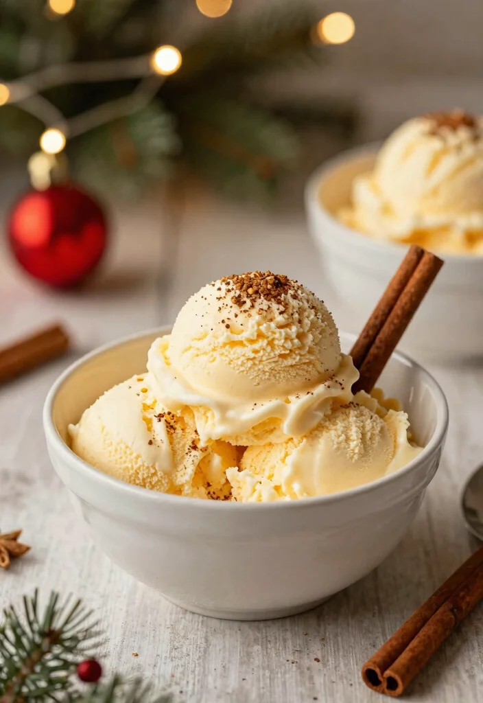 10 Eggnog Dessert Recipes for a Cozy Holiday Treat - 9. Eggnog Ice Cream 1