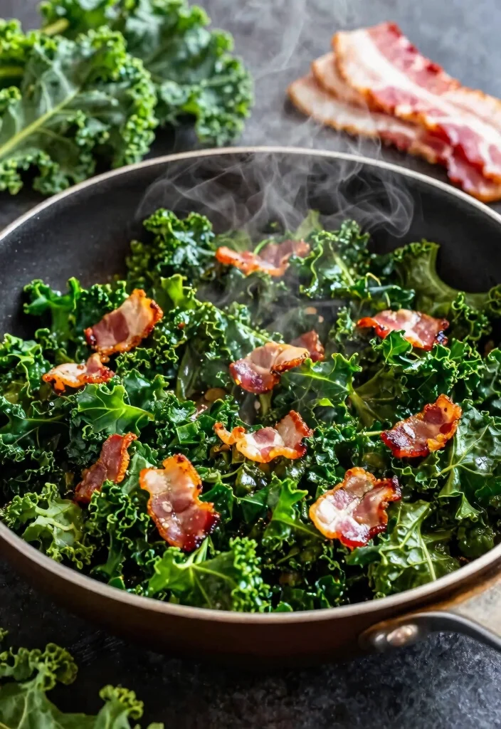 10 Keto Kale Recipes for Nutritious Savory Sides - 6. Kale & Bacon Stir-Fry 1