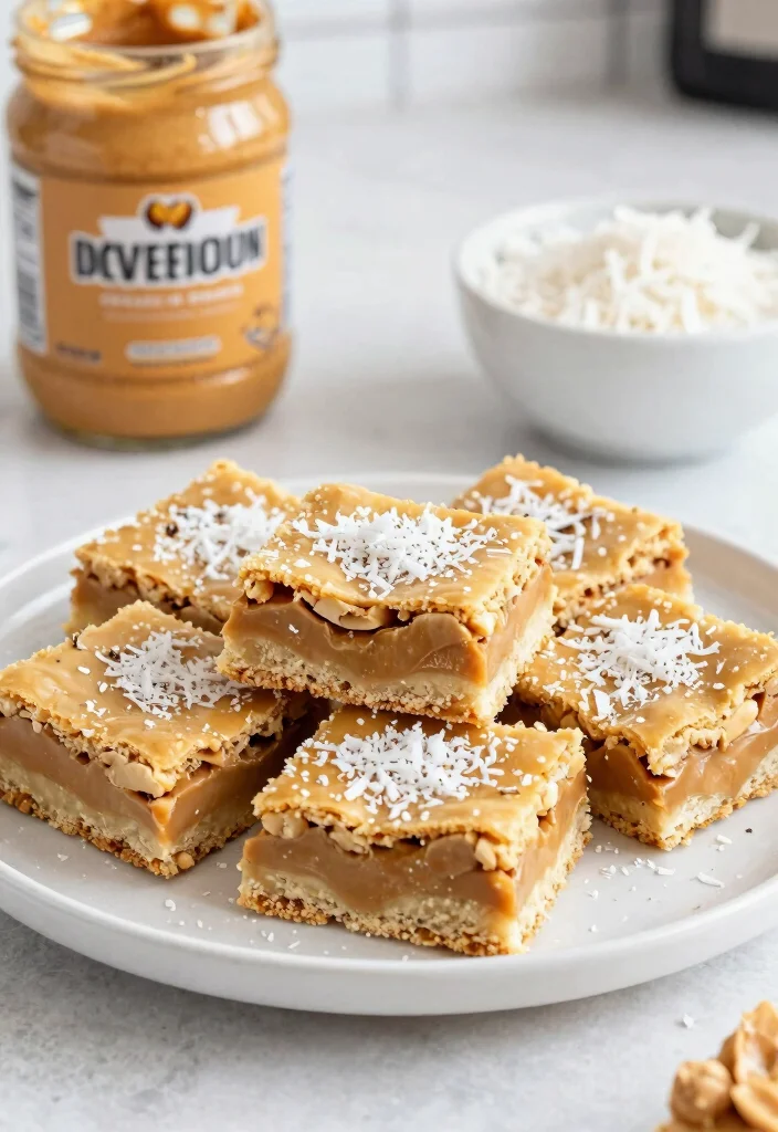 10 Keto Peanut Butter Recipes for Sweet Low Carb Treats - 10. Peanut Butter Coconut Bars 1