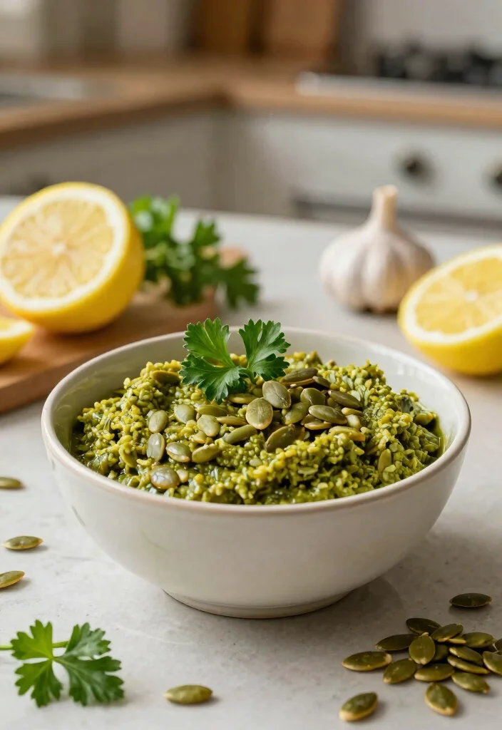 10 Keto Pesto Recipes for Fresh Flavorful Low Carb Meals - 10. Pumpkin Seed Pesto 1
