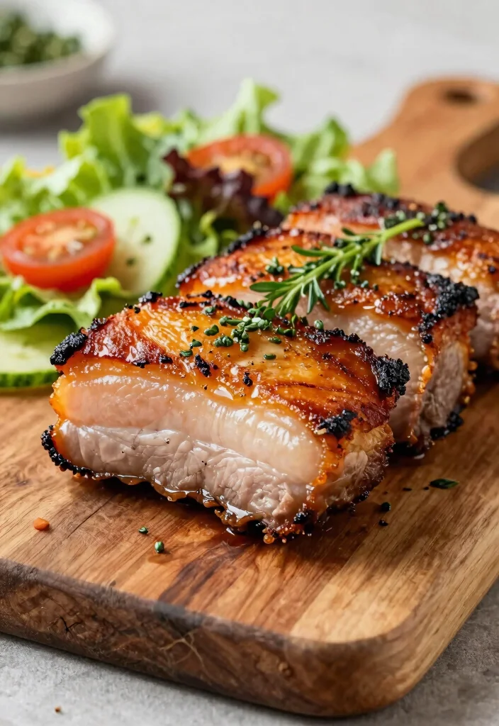 10 Keto Pork Belly Recipes for Rich Low Carb Meals - 7. Garlic Herb Roasted Pork Belly 1