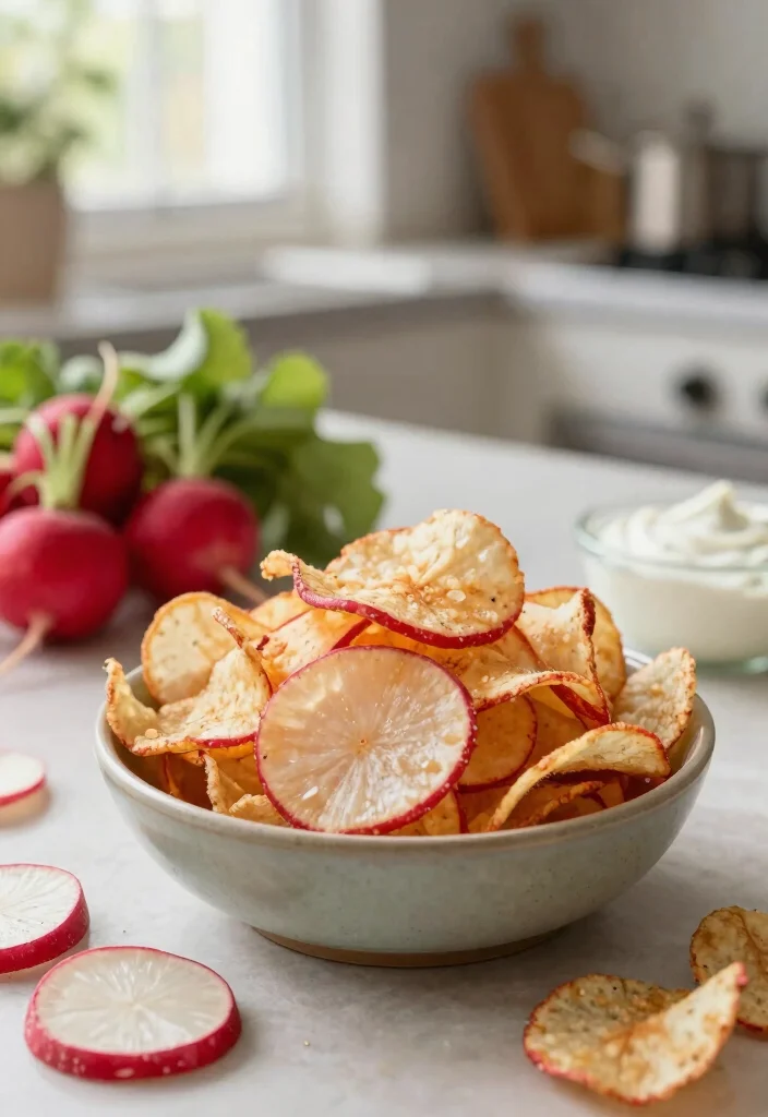 10 Keto Radish Recipes for Simple Potato Free Sides - 5. Radish Chips 1