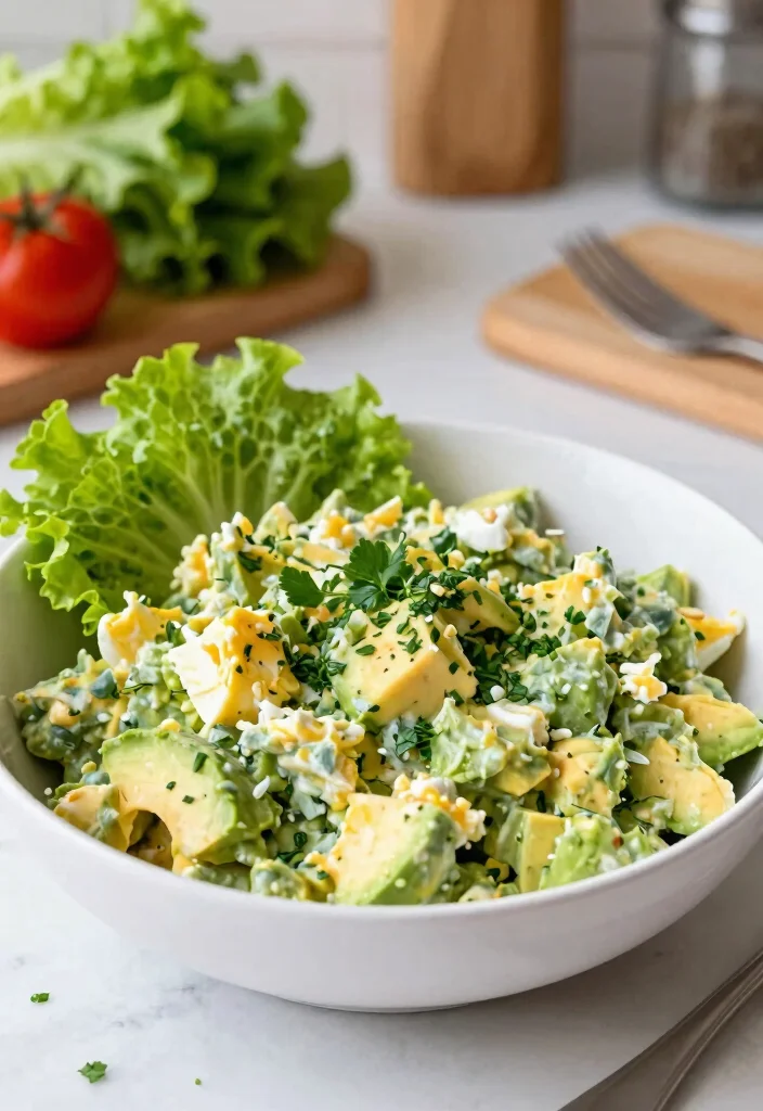 10 Keto Snack Recipes for Easy Low Carb Bites - 3. Avocado Egg Salad 1