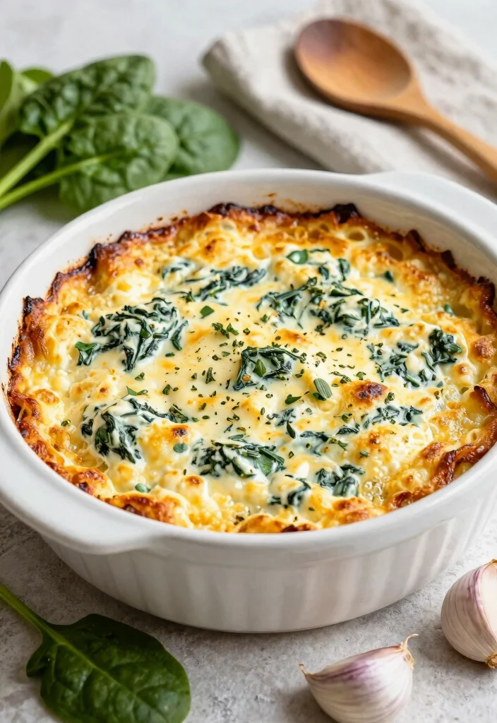 10 Ricotta Keto Recipes for Creamy Low Carb Dishes - 1. Creamy Ricotta Spinach Bake 1