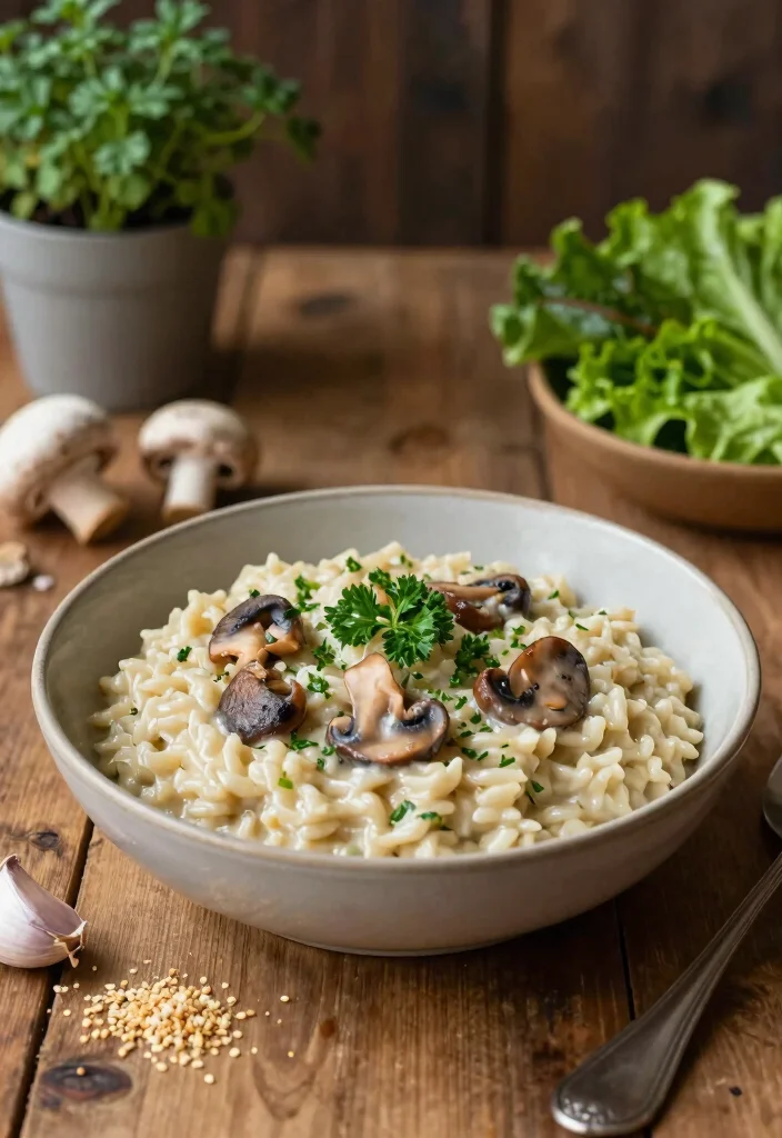 10 Vegan Rice Cooker Recipes for Simple One Pot Meals - 1. Creamy Vegan Mushroom Risotto 1