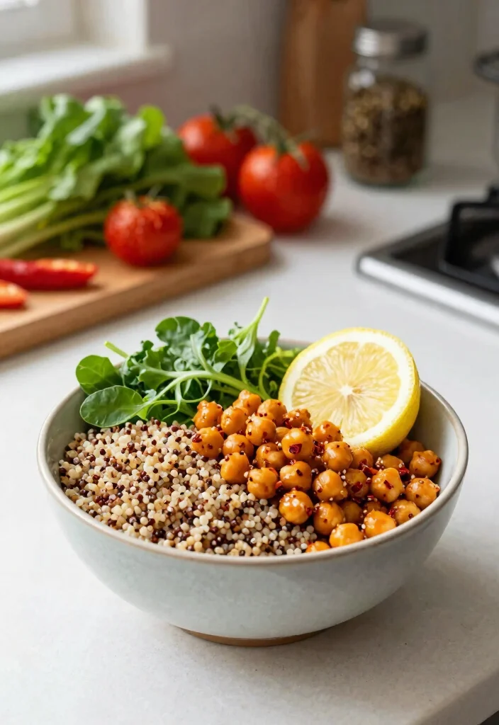 10 Vegan Rice Cooker Recipes for Simple One Pot Meals - 2. Spicy Chickpea and Quinoa Bowl 1