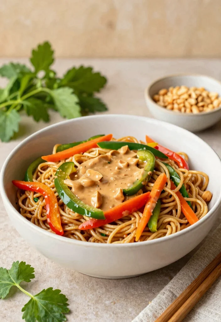 10 Vegan Rice Cooker Recipes for Simple One Pot Meals - 8. Thai Peanut Noodle Bowl 1