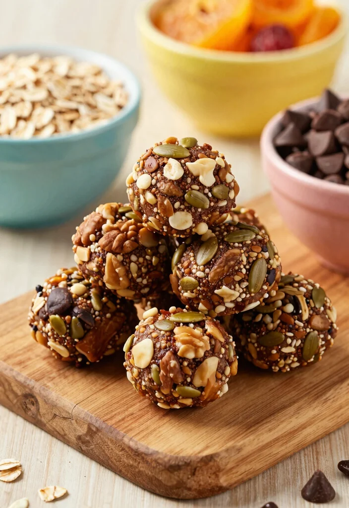 12 Desserts Recipes for Kids That Are Fun and Simple - 12. Trail Mix Energy Bites 1