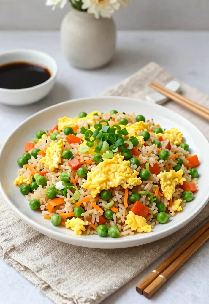 12 Easy Asian Dinner Recipes for Busy Weeknights - 4. Fried Rice with Egg and Peas 1