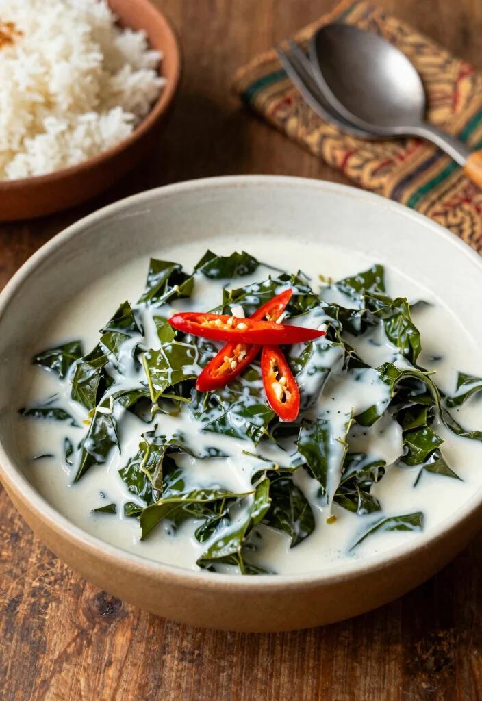 12 Filipino Dinner Recipes for Busy Weeknights - 10. Laing (Dried Taro Leaves in Coconut Milk) 1