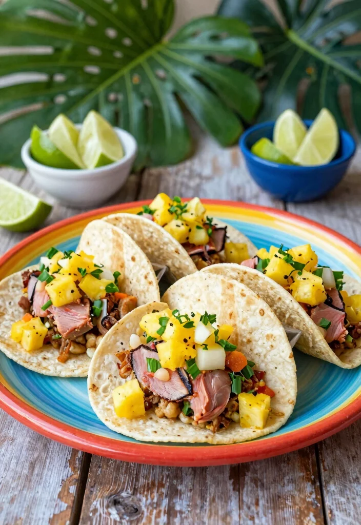 12 Hawaiian Dinner Recipes with Sweet Savory Island Flavor - 3. Ahi Tuna Tacos with Pineapple Salsa 1
