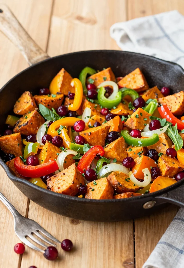 12 Healthy Cranberry Recipes for Sweet and Savory Dishes - 5. Cranberry & Sweet Potato Hash 1