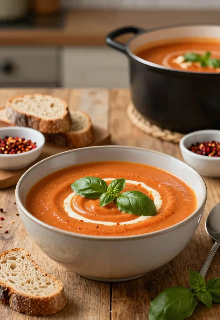 12 Healthy Crock Pot Recipes for Easy Clean Eating - 4. Creamy Tomato Basil Soup 1