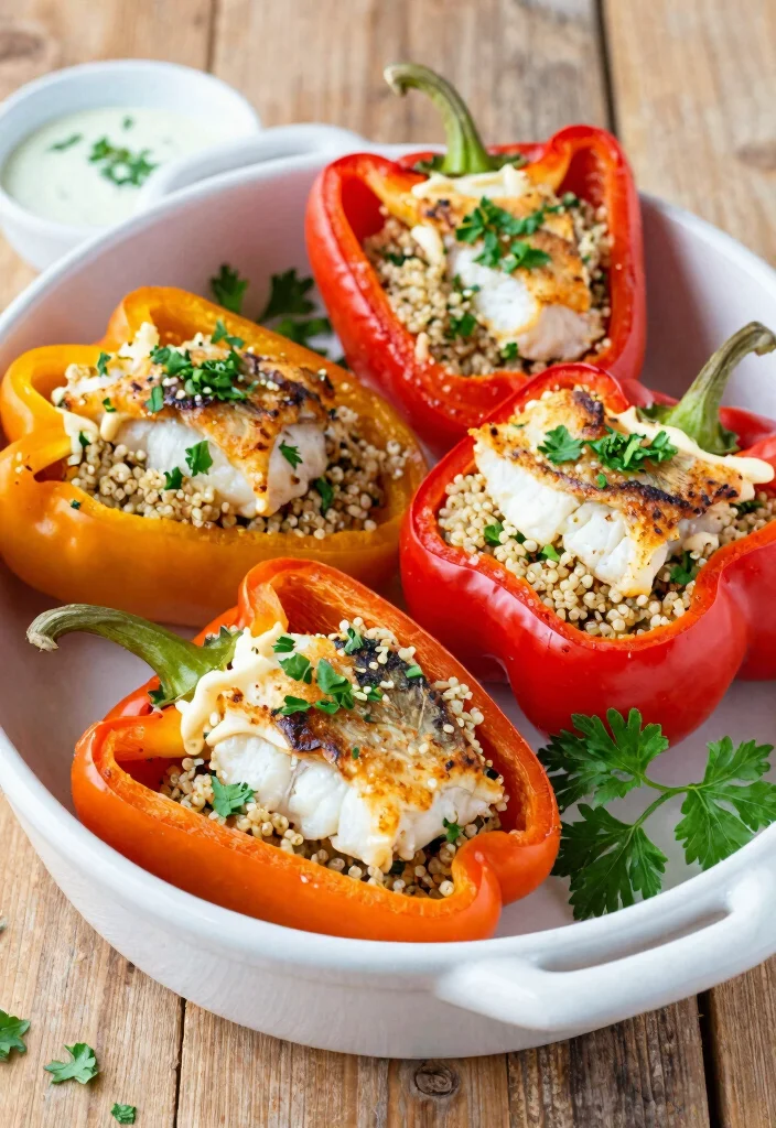 12 Healthy Haddock Recipes for Light Protein Rich Meals - 10. Haddock Stuffed Peppers 1