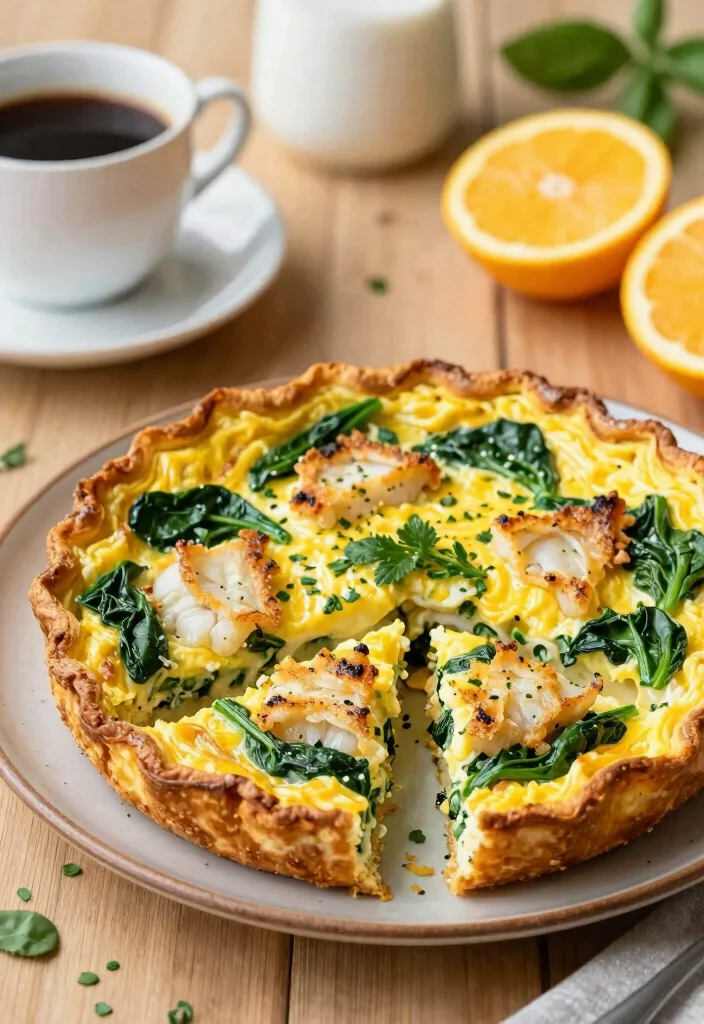 12 Healthy Haddock Recipes for Light Protein Rich Meals - 12. Haddock and Spinach Frittata 1
