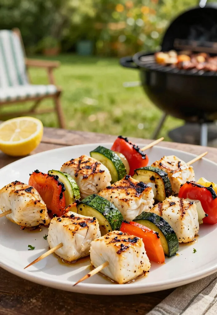 12 Healthy Mahi Mahi Recipes for Light Fresh Dinners - 11. Mahi Mahi and Vegetable Skewers 1