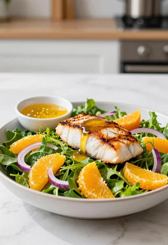 12 Healthy Mahi Mahi Recipes for Light Fresh Dinners - 5. Mahi Mahi Salad with Citrus Vinaigrette 1