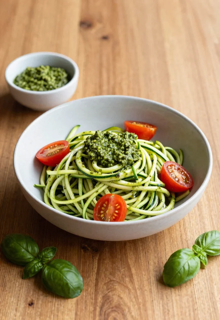 12 Healthy Meal Prep Recipes for Easy Weekly Planning - 5. Zucchini Noodles with Pesto 1